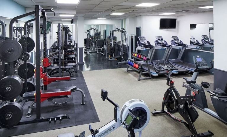 Well equipped fitness center at Leonardo Hotel Edinburgh Murrayfield.