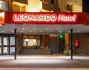 Hotel entrance at Leonardo Hotel Inverness.