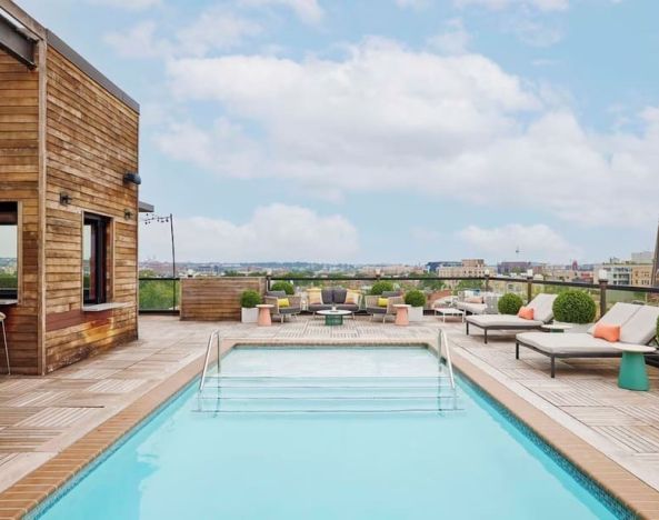 Outdoor pool at Viceroy Washington DC.