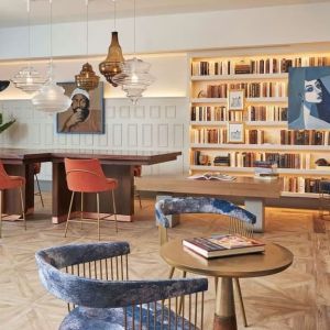 Hotel library at Viceroy Washington DC.