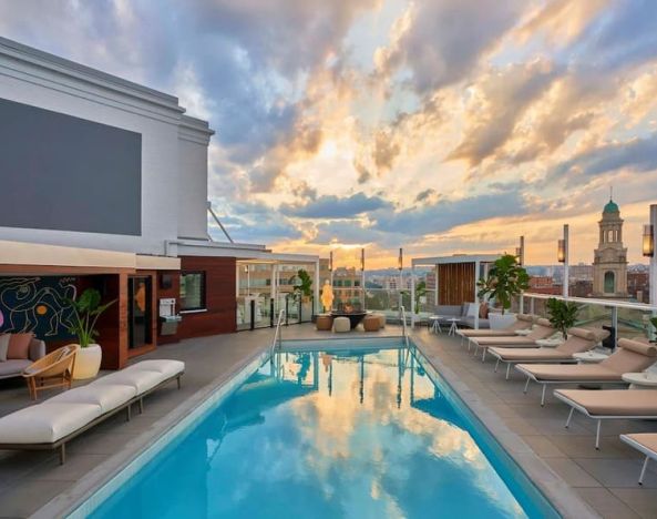 Rooftop pool at Hotel Zena Washington DC.