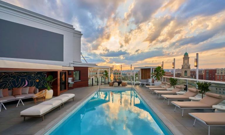 Rooftop pool at Hotel Zena Washington DC.