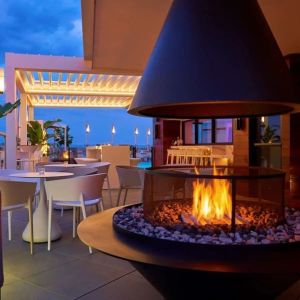 Hotel fire pit at Hotel Zena Washington DC.