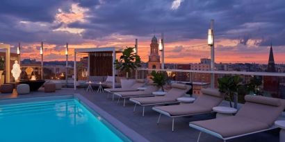 Pool rooftop at Hotel Zena Washington DC.