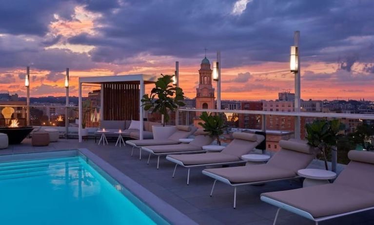 Pool rooftop at Hotel Zena Washington DC.