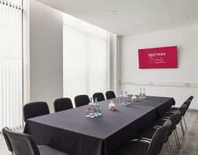 Professional meeting room at Leonardo Royal Hotel Edinburgh Haymarket. 