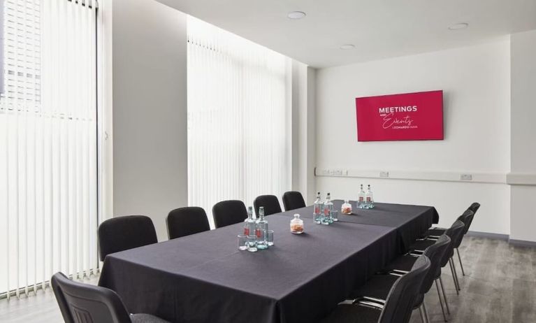 Professional meeting room at Leonardo Royal Hotel Edinburgh Haymarket. 