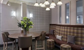 Lobby and coworking lounge at Leonardo Hotel Edinburgh City.