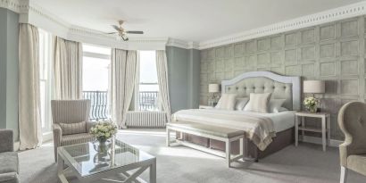 Day use room with open windows and terrace at The Grand Brighton.