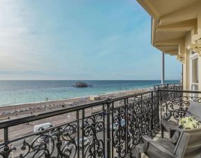 Terrace with beach view at The Grand Brighton. 