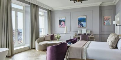 Day use room with open windows, terrace and tub at The Grand Brighton.