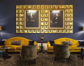 Lobby and coworking lounge at The Grand Brighton.  