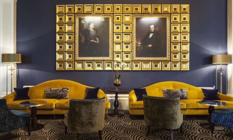 Lobby and coworking lounge at The Grand Brighton.  