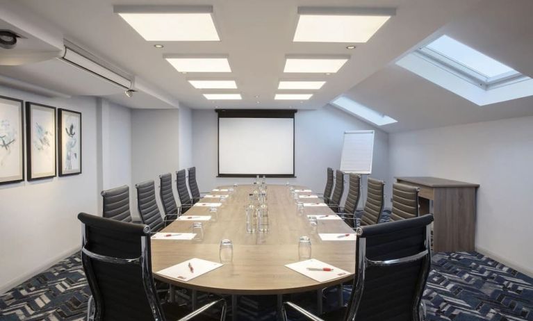 Professional meeting room at Leonardo Hotel London Heathrow Airport.