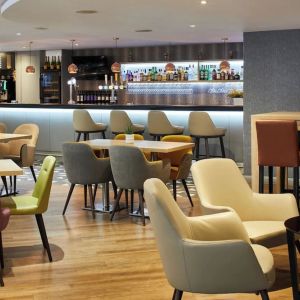 Hotel bar at Leonardo Hotel London Heathrow Airport.