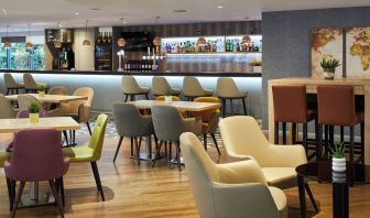 Hotel bar at Leonardo Hotel London Heathrow Airport.