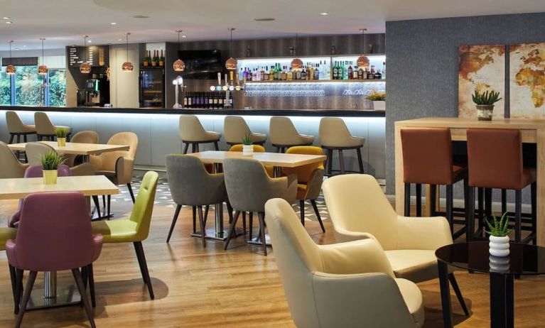 Hotel bar at Leonardo Hotel London Heathrow Airport.