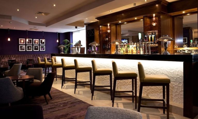 Hotel bar at Leonardo Hotel Dublin Parnell Street.