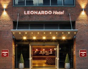 Hotel entrance at Leonardo Hotel Dublin Parnell Street.