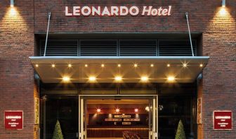 Hotel entrance at Leonardo Hotel Dublin Parnell Street.