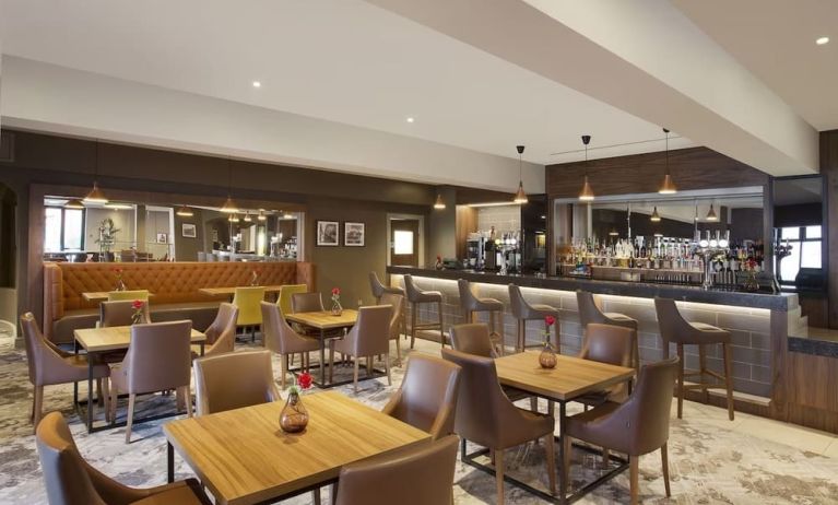 Dining area at Leonardo Hotel East Midland Airport.