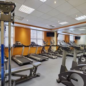 Fitness center at Leonardo Hotel Nottingham.