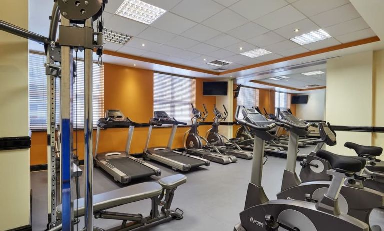 Fitness center at Leonardo Hotel Nottingham.