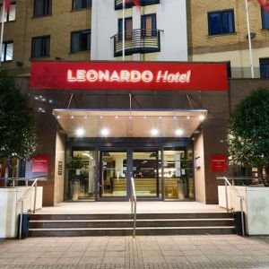 Hotel entrance at Leonardo Hotel Newcastle.