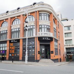 Hotel entrance at NYX Dublin Christchurch.