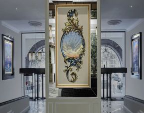 Hotel interior with ornate artwork at The Midland - A Leonardo Royal Hotel.