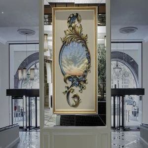 Hotel interior with ornate artwork at The Midland - A Leonardo Royal Hotel.