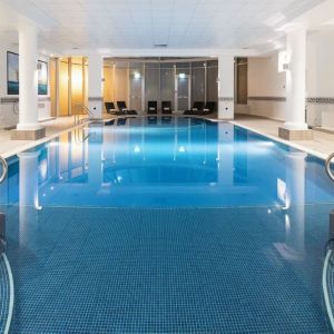 Refreshing indoor pool at Leonardo Hotel Southampton Grand Harbour.