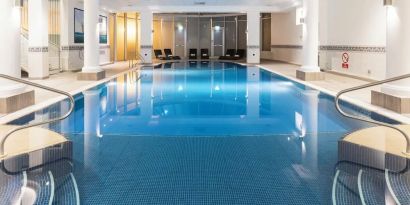 Refreshing indoor pool at Leonardo Hotel Southampton Grand Harbour.