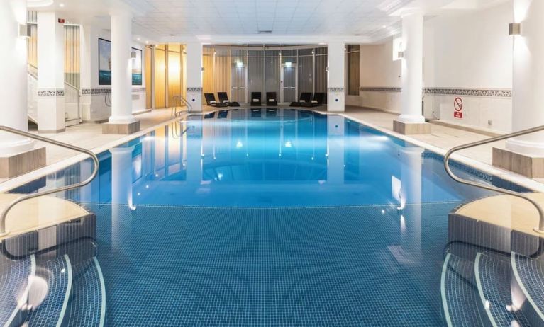 Refreshing indoor pool at Leonardo Hotel Southampton Grand Harbour.