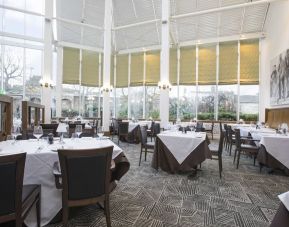 Dining area perfect for coworking at Leonardo Hotel Southampton Grand Harbour.