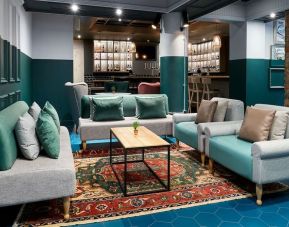 Coworking lounge at Leonardo Hotel Manchester Central.