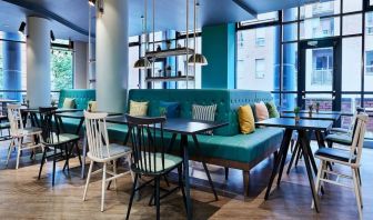 Dining area perfect for coworking at Leonardo Hotel Manchester Central.