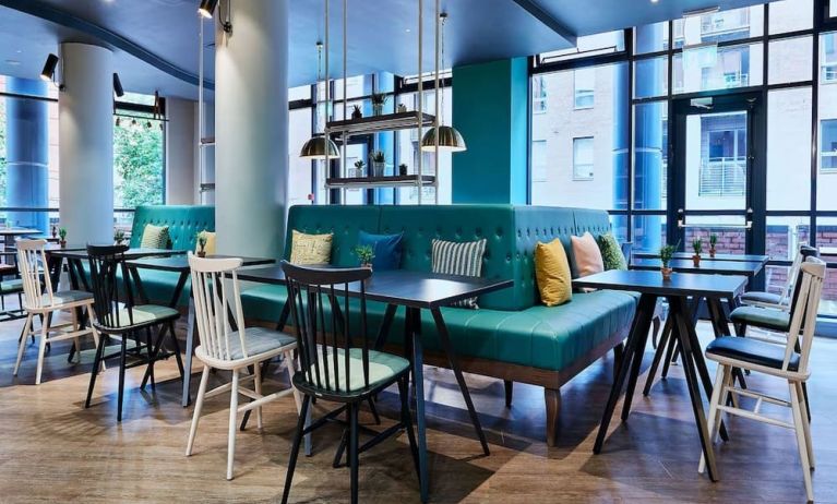 Dining area perfect for coworking at Leonardo Hotel Manchester Central.