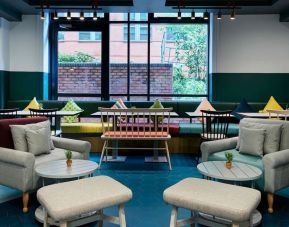 Dining area perfect for coworking at Leonardo Hotel Manchester Central.