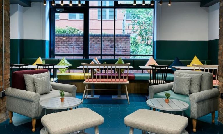 Dining area perfect for coworking at Leonardo Hotel Manchester Central.