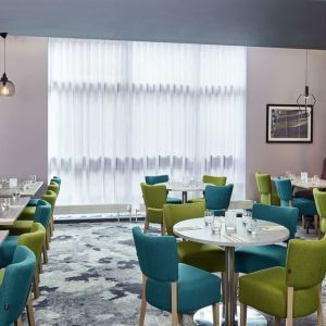 Dining area perfect for coworking at Leonardo Hotel Sheffield.