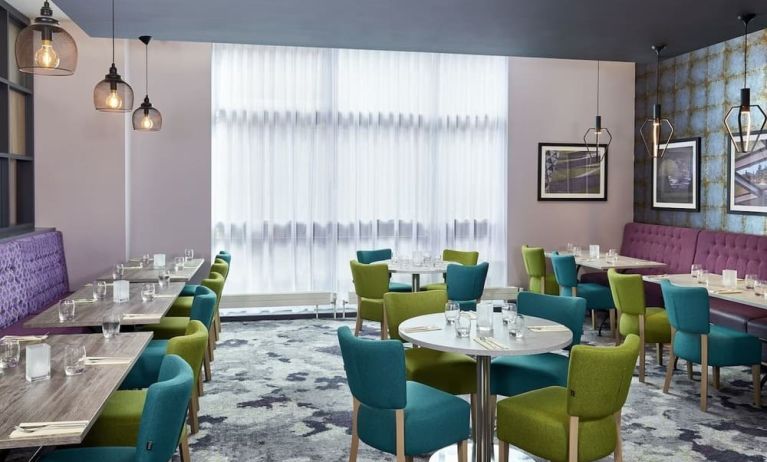 Dining area perfect for coworking at Leonardo Hotel Sheffield.