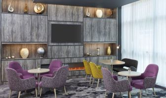 Lobby and coworking lounge at Leonardo Hotel Sheffield.