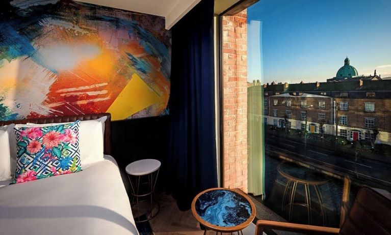 King room with city view at NYX Dublin Portobello.