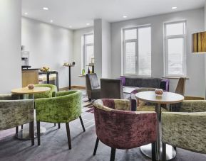 Hotel lounge space and coworking at Leonardo Hotel Swindon.