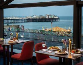 romantic dining area at Leonardo Royal Hotel Brighton Waterfront.