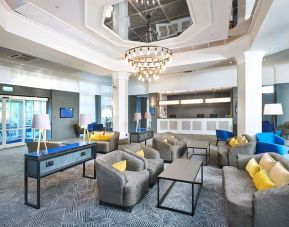 Lobby and coworking lounge at DoubleTree by Hilton Dartford Bridge.