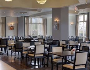 Dining area perfect for coworking at DoubleTree by Hilton Dartford Bridge.