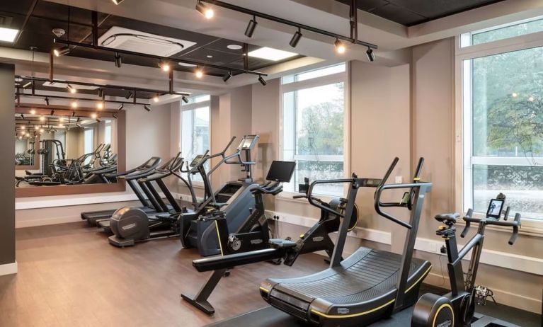 Fitness center available at Hilton Garden Inn London Heathrow Airport.