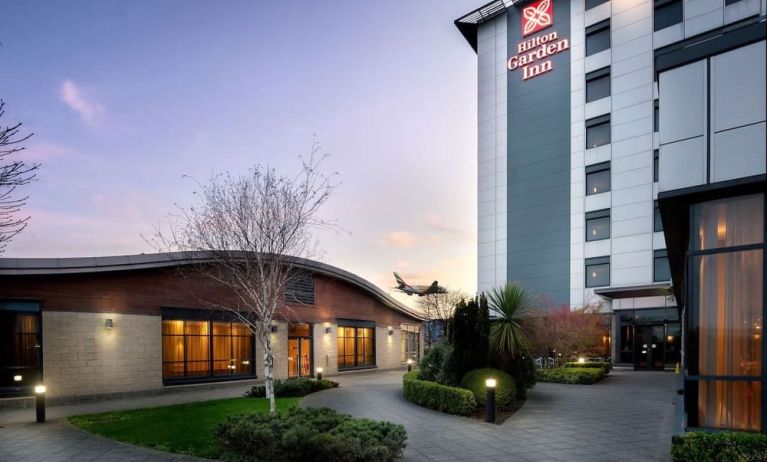 Hotel exterior at Hilton Garden Inn London Heathrow Airport.